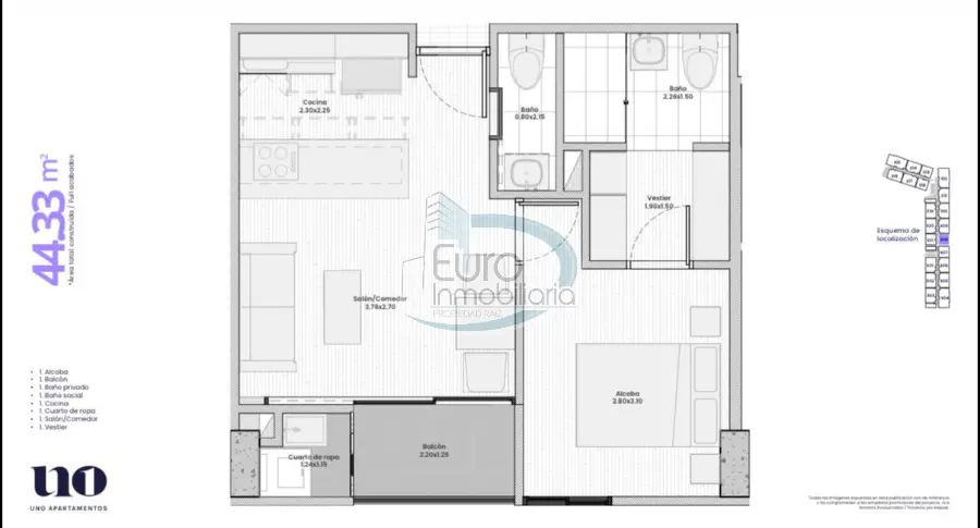 SE VENDE CESIÓN APARTAMENTO ENTREGA EN 2028 UNO